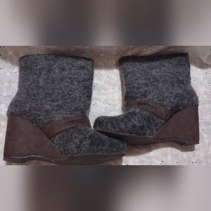 Muk Luks Melissa Wool/Fleece Boots EUC